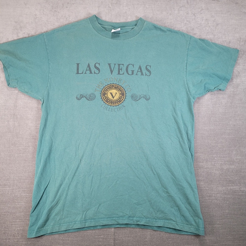 Anvil Las Vegas Y2K‎ T-Shirt The Money Co Graphic Print Mens XL